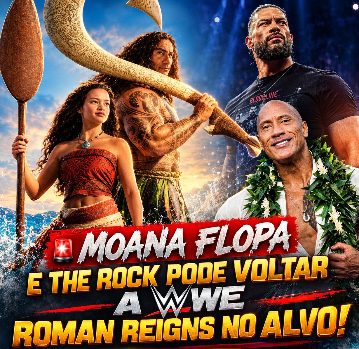 Decepção de Moana nas bilheterias abre caminho para volta de The Rock à WWE