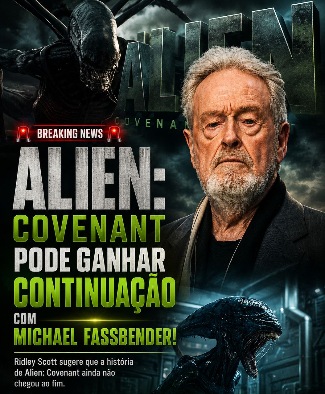 Alien: Ridley Scott planeja retorno de Michael Fassbender para concluir a saga de David