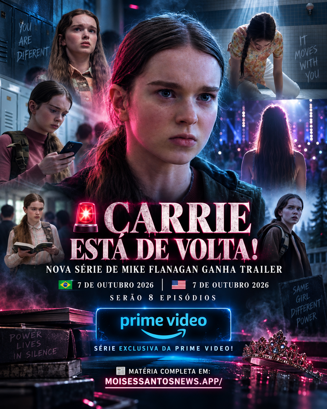 Carrie está de volta: nova série de Mike Flanagan ganha trailer e estreia em outubro no Prime Video
